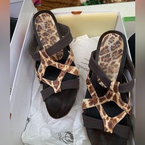 Donald Pliner cheetah print wedges